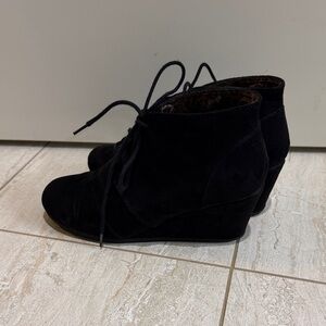 Classified Black Lace-Up Ankle Booties